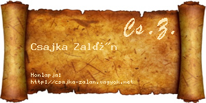 Csajka Zalán névjegykártya