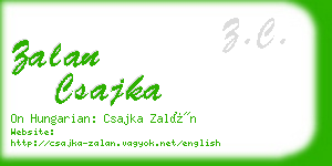 zalan csajka business card